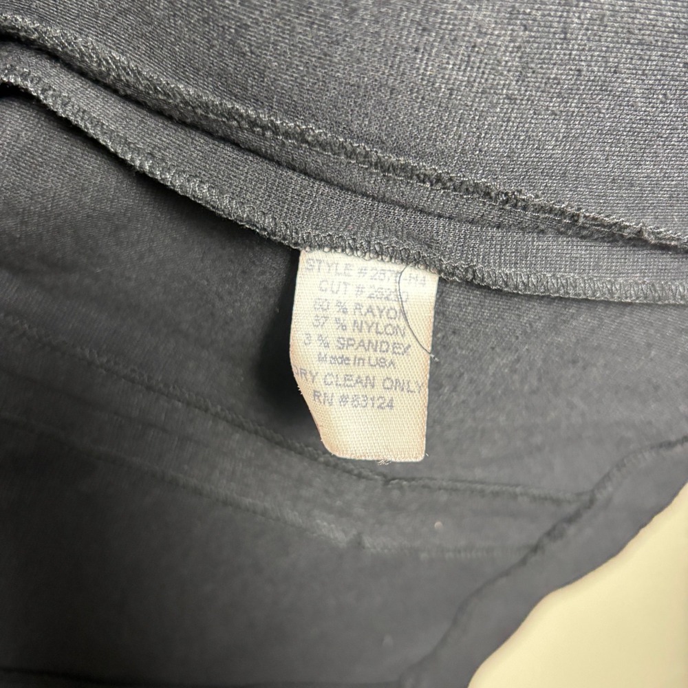 Renfrew Collection Navy Gray Horizontal Pinstripe Zip Pockets Jacket Womens 0 - Picture 8 of 8